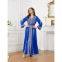 Muslin Long Dress For Evening Party Elegant 2-pieces Set Kaftan For Women Fashion Slim Wedding Abaya Turkish Dubai Female