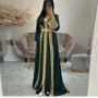 Dress Women Fashion Embroidered Long Kaftan Jellaba Muslim Clothing Dubai Long Sleeve Abaya Ladies Evening Dresses