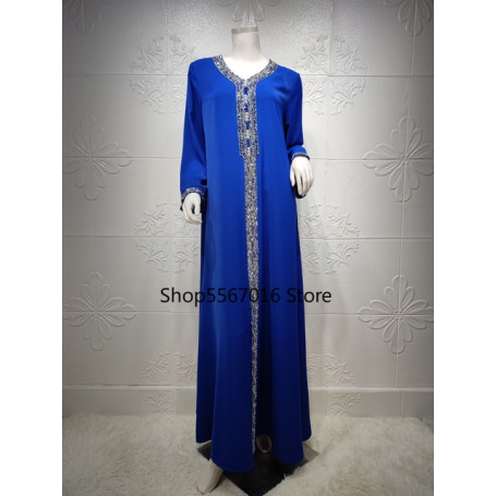 Arabic Dubai Abayas For Women Moroccan Caftan Evening Dress Eid Mubarak Islam Clothing Kimono Plus Size Boubou Djellaba Femme