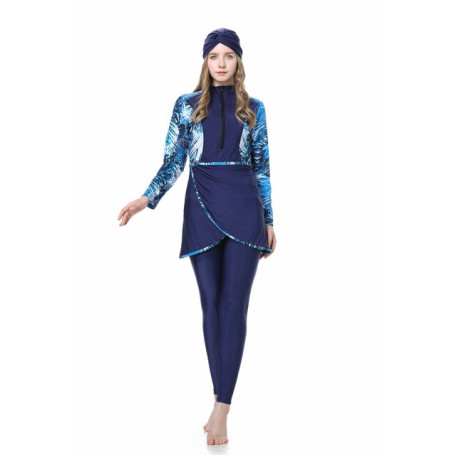 3Pcs/set Islamic Conservative Plus Size Slim Swimsuit Sun Protection Tight  Hui Women's Sportswear Muslim Women's Clothing