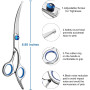 Pet Dog Grooming Scissor Stainless Steel Safety Round Cat Scissors for Dogs Animal Kitten Hair Cutting Thinning Shears Tools