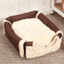 Indoor Dog House Soft Cozy Dog Cave Bed Foldable Removable Warm House Nest With Mat For Small Medium Cats Animals Kennel