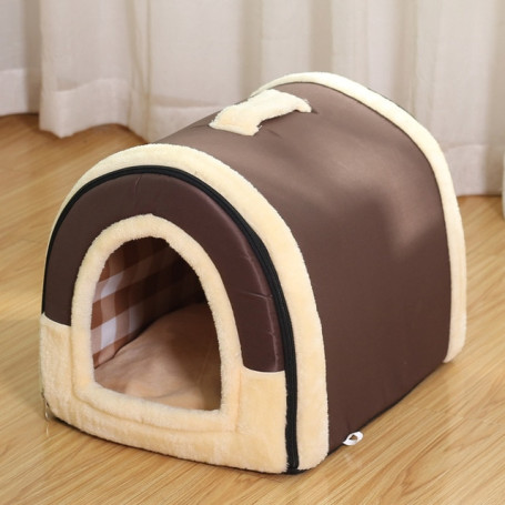 Indoor Dog House Soft Cozy Dog Cave Bed Foldable Removable Warm House Nest With Mat For Small Medium Cats Animals Kennel