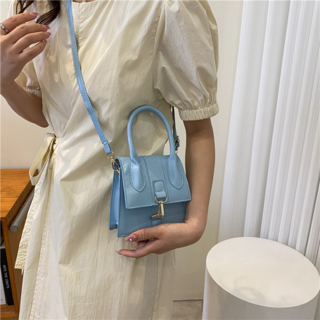 New Fashion Mini Crossbody Bags for Women PU Leather Top-Handle Bags Ladies Shoulder Bags Casual Pure Color