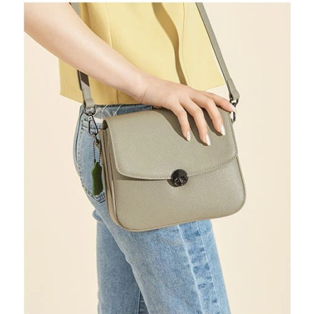 Shoulder Handbags Women Genuine Leather Tote Elegant Solid Hand Carry Flap Pocket Simple Female Bag Handmade