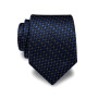 Adjustable Men's Necktie and Clip Set Shirt Accessories Fashion Dot Blue Gold Tie