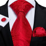 New Design Red Solid Striped Paisley Neckties For Men