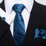 Jacquard Fashion Brand Silk Festive Present Tie Handkerchief Cufflink Set Necktie