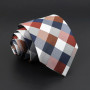 New Men's Classic Plaid Tie Luxury Stripe 8cm Jacquard Necktie All-Match Cravat For Daily Wear Accessories