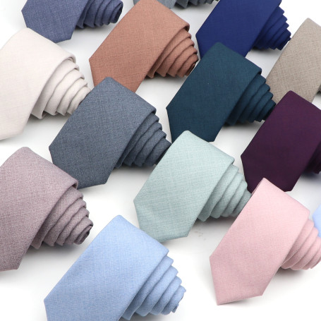 Fashion Neckties Classic Men's Slik Polyester Solid Color Tie