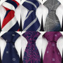 New Fashion Silk Ties for Men Necktie Repp Striped Men's Neck Tie 8cm Slim A003
