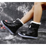 trend plus size silver snow boots women's warm shoes short boots