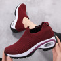 Women's casual and versatile summer running shoes Comfortable fly woven breathable loafers slip on sneakers