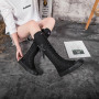 Women Shoe Ladies Canvas Boot Casual Flat Shoes Sequins Tassels Zipper Boot Comfortable Vulcanized Sneakers