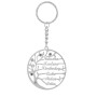 Customized Tree of Life 1-6 Names Key Chain Stainless Steel Keyring Friends Jewelry Gifts