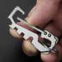 Stainless Steel Keychains Personalized Custom Lettering Keyrings Wrench Tool Bottle Opener Ring Holder For Car K423K