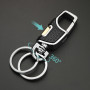 Simple Double Switch Keychain Metal 360 Degrees Rotatable Key Holder Rings Buckle Fashion Men's Luxury Car Keyring K416