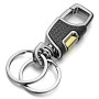 Simple Double Switch Keychain Metal 360 Degrees Rotatable Key Holder Rings Buckle Fashion Men's Luxury Car Keyring K416