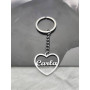Dog Keychain Personalized Stainless Steel Drive Safe Key Ring Women Men DIY Jewelry Gift