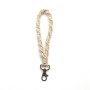 Handmade Macrame Wristlet Keychain Woven Braid Cotton Key Ring B