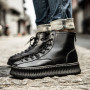 Men Shoes Fashion Lace Up Casual Boots Botines Outdoor Combat