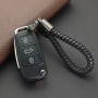 Hand Woven Leather Car KeyChain Detachable Metal 360 Degree Rotating Horseshoe Buckle Key Chain For Men High Quality Gift K393