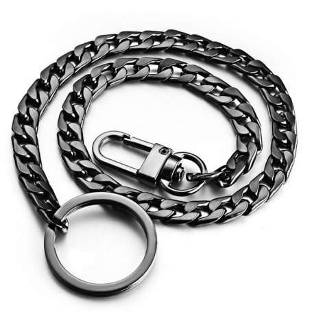 40cm Metal Wallet Belt Chain Trousers Hipster Pants Keyring Anti-lost Keychain Men K404