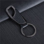 Luxury Leather Men Keychain Black Clasp Creative DIY Keyring Holder