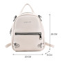 PU Leather Zip Small Women's Studded Decor Luxury Fashion Travel Front Backpacks