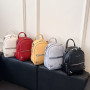Leather Zip Small Women's Studded Decor Luxury Fashion Travel Front Backpacks