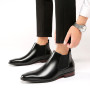 Men's Chelsea leather ankle business low tube Martin boots overshoes 46
