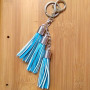 3 Leather Tassel Key Chain Long PU Leather Key Ring Cute Silver Lobster Clasp Pendant Bag Charming Car Holder