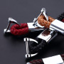 New Unisex Braided Leather Rope Handmade Waven Keychain Ring Holder for Car