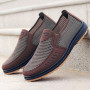 Men Casual Shoes Mesh Breathable Flats Loafers Slip OnB usiness Comfortable Work Shoes