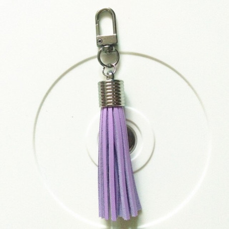 New Gun Black Leather Tassel Key Chain Clasp Ring Cute Big Pendant Bag Charming Car Holder