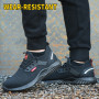 Work Sneakers Steel Toe Shoes Men Safety Shoes Puncture-Proof Indestructible Footwear Security