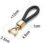 Hand Woven Leather Detachable Metal 360 Degree Rotating Horseshoe Buckle Braided Moto Car Key Chain For Men Gift K394