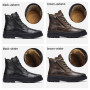 Vanmie Natural Cow Leather Boots Handmade Retro Luxury Ankle Boots for Men