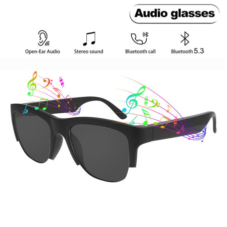 New F06 Smart Bluetooth 5.3 Glasses Anti-Blu-ray Stereo Double Speaker Touch Wireless Bluetooth Sunglasses HiFi Sound Quality