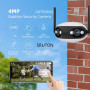 4MP Binocular Camera WIFI 180° Wide-angle Splicing IP Cam Home Night Vision Auto Tracking H.265 P2P Video Surveillance Cameras