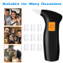 Portable Breath Alcohol Tester with 10 Mouthpieces Professional Alcohol Tester with Backlight LCD Screen