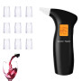 Portable Breath Alcohol Tester with 10 Mouthpieces Professional Alcohol Tester with Backlight LCD Screen