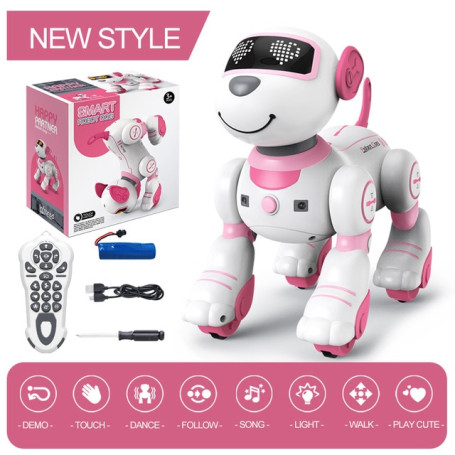 Funny RC Robot Electronic Stunt Dog Voice Command Programmable Touch-sense Music Song Robot Dog for Children's Toys
