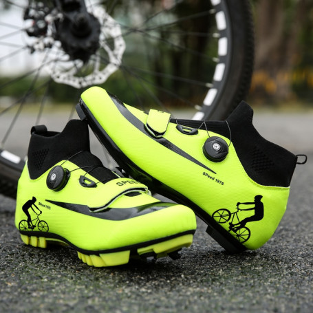 Men Women Professional Road Mountain Cycling Shoes Self-Locking MTB Shoes Outdoor Non-Slip Bike Boots Breathable Bicycle Cleats