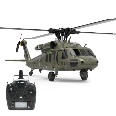1:47 UH60-Black Hawk F09 RC Helicopter Professional 6 Channels 6 Axis Gyro Flybarless Arobatic Remote Control Drone 3D/6G RC Toy