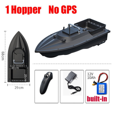 ST70 GPS Speedboat Smart Fixed Speed Cruise Radio RC 500M Fishing Bait Boat 2.5KG Loading Hoppers Remote Control Fish Finder
