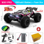 70KM/H Or 50KM/H 4WD RC Car With LED Remote Control Cars High Speed Drift Monster Truck