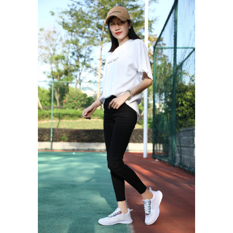 Shoes Sports  ultra light and comfortable sports shoes flying woven tennis women's flat bottom