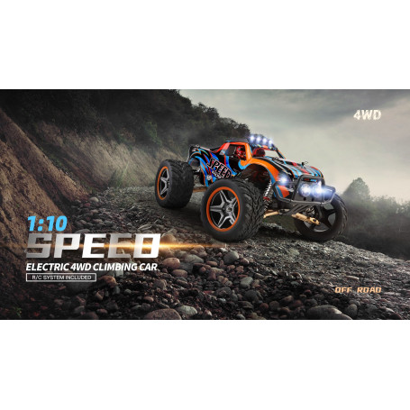 104009 RC CAR Brushed Motor 1/10 Remote Control Off-Road RC Drift Car Radio Toys 45KM/H High Speed Monster Racing Car
