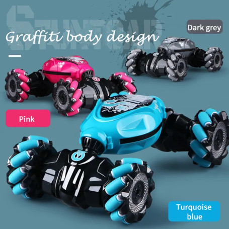 New 4WD 1:16 Stunt RC Car With LED Light Gesture Induction Deformation Twist Climbing Radio Controlled Car Electronic Toys
